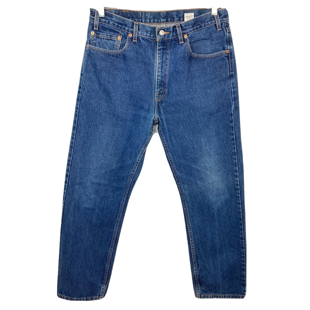 Levis Jeans Mens Sz 36 505 Blue Medium Wash Mid Rise Straight‎ 100% Cotton